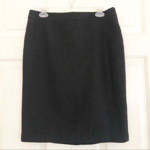 Kenar Wool Blend Career Work Pencil Skirt Black